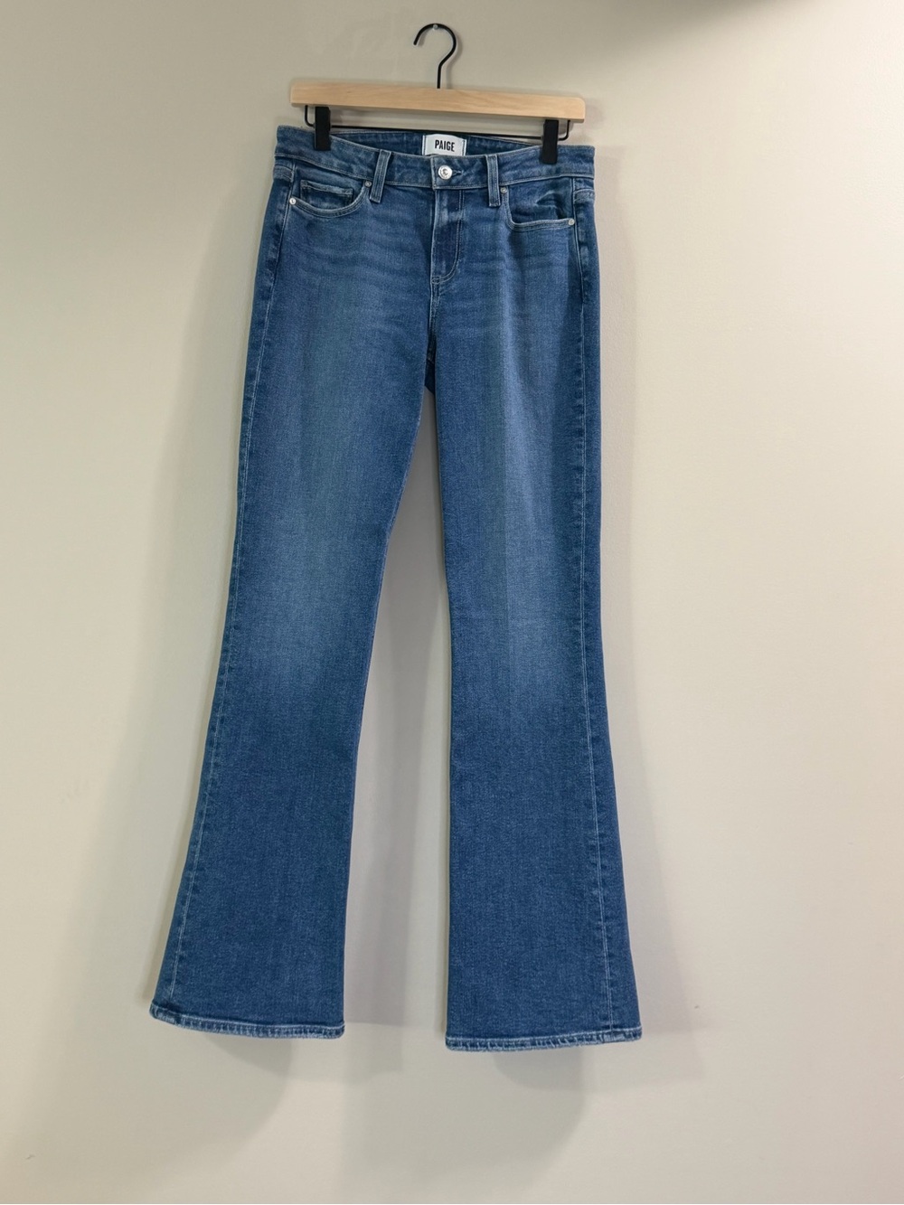 PAIGE Medium Blue Flare Jeans